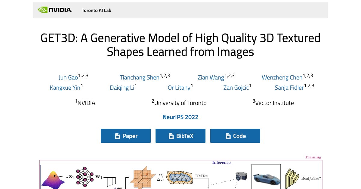 GET3D: AI Model for High-Quality 3D Textured Mesh Generation | AI Dude