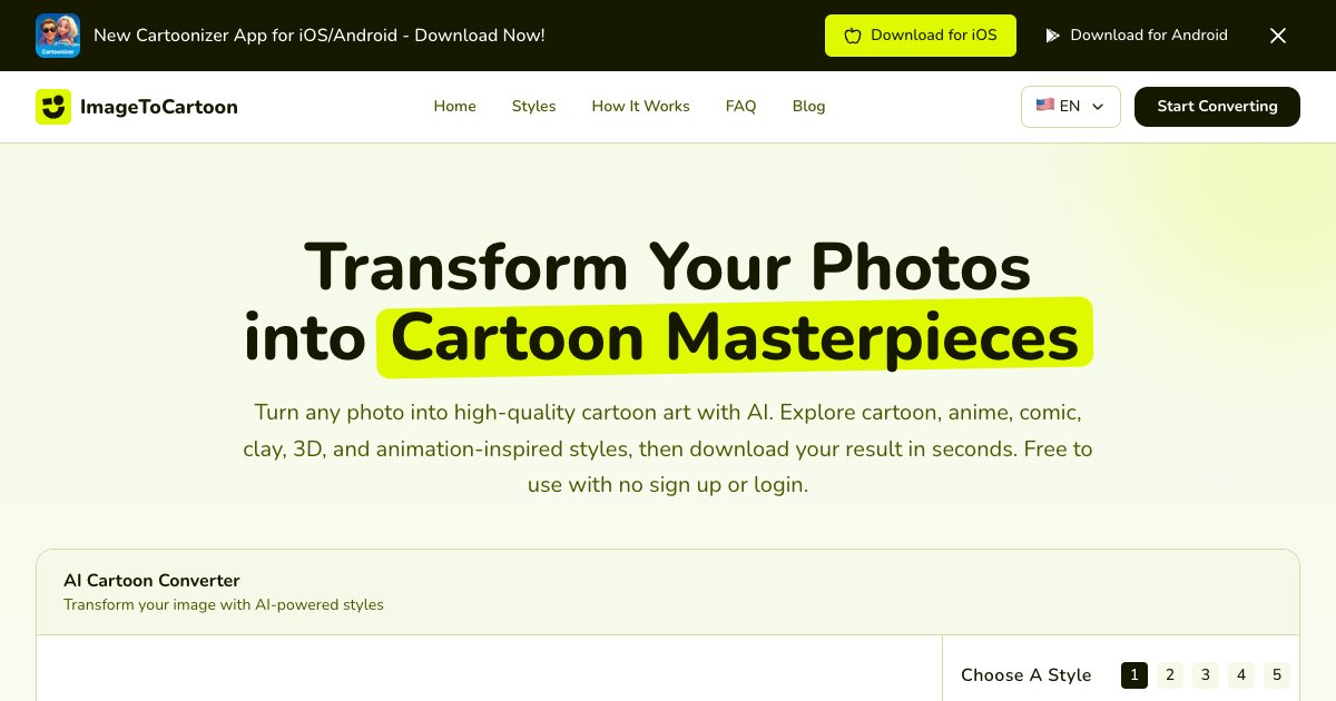 Image to Cartoon: Turn Photos into Cartoons Instantly | AI Dude
